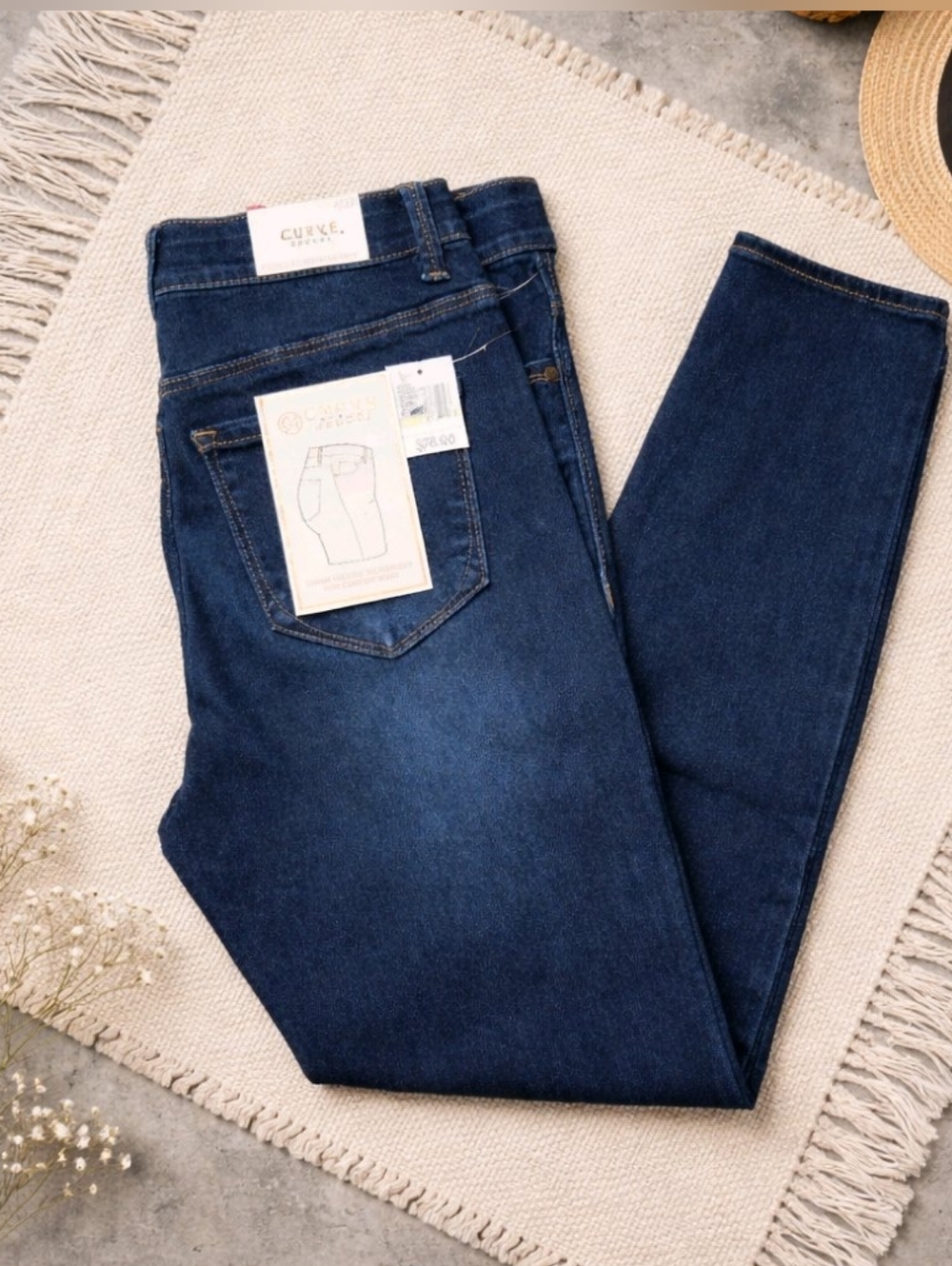 CURVE APPEAL NWT DARK WASH SKINNY JEANS COMFORT WAIST